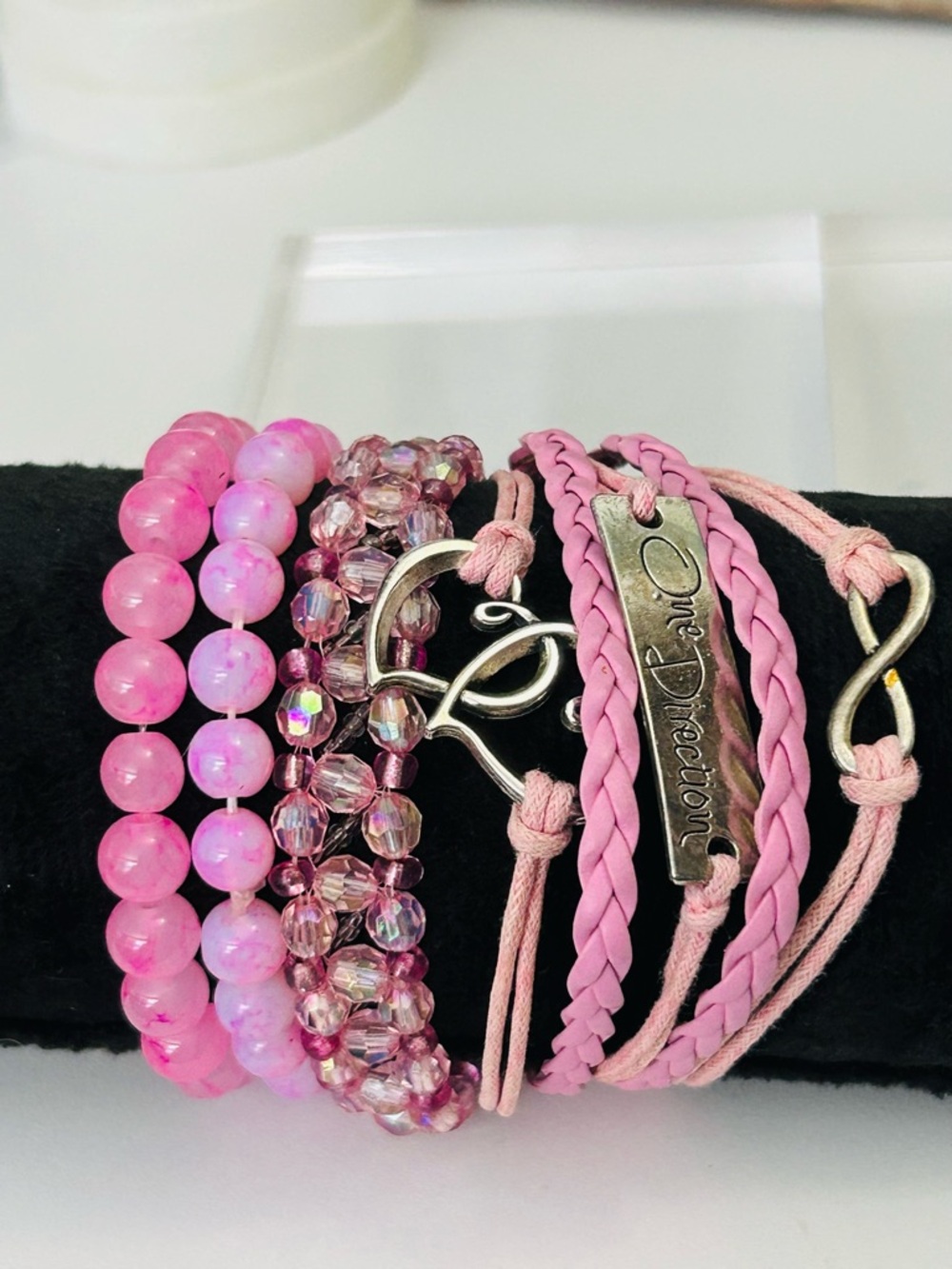 One Direction Multi-Bracelet Set Pink